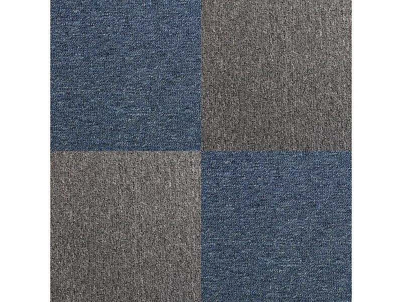 40 placas de carpete de 10m² / Azul Tempestade e Antracite