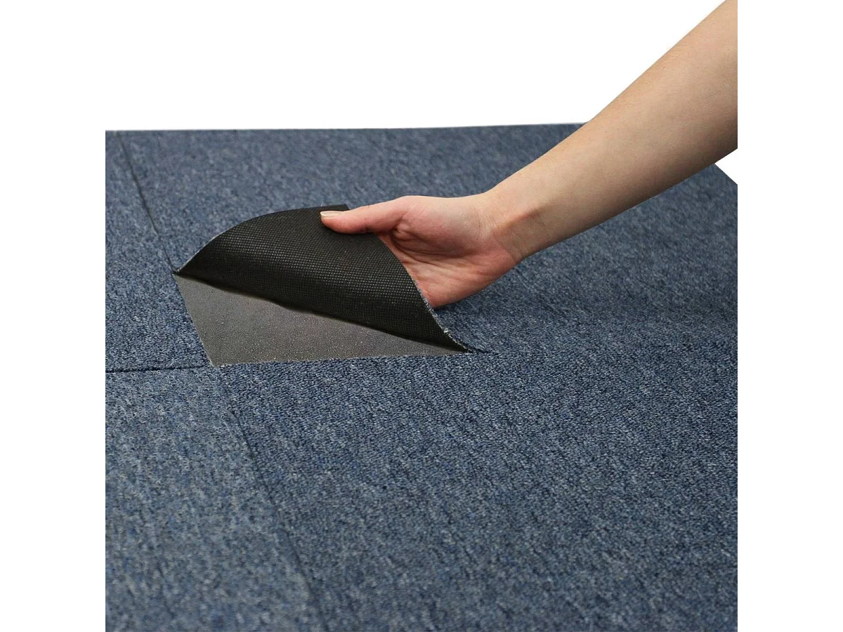 40 x Dalles de Moquette Bleu 10m²