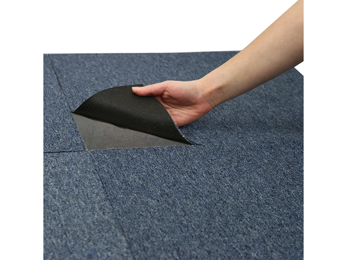 40 x Dalles de Moquette Bleu 10m²