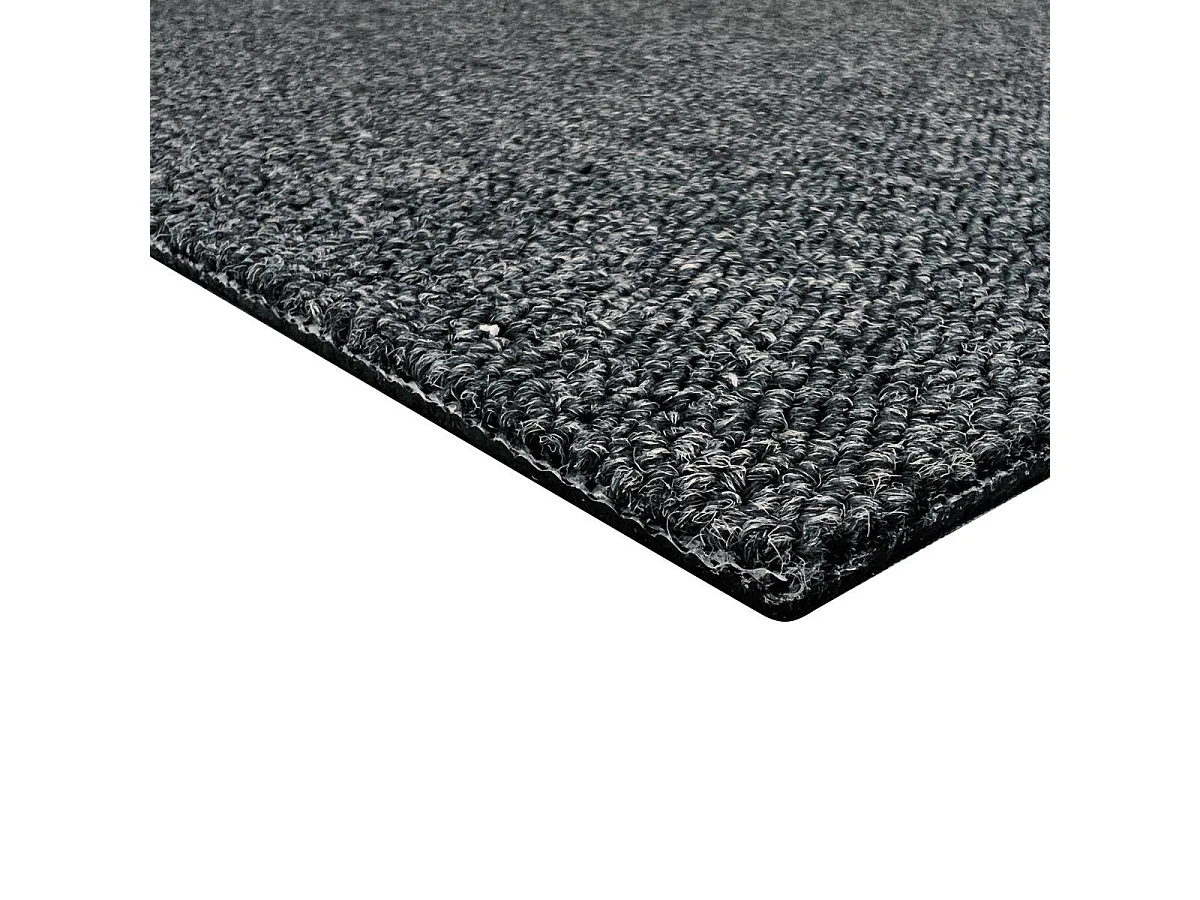 Dalle de Moquette Couleur Charbon Noir, 20 Dalles de 50cm x 50cm (5m²)