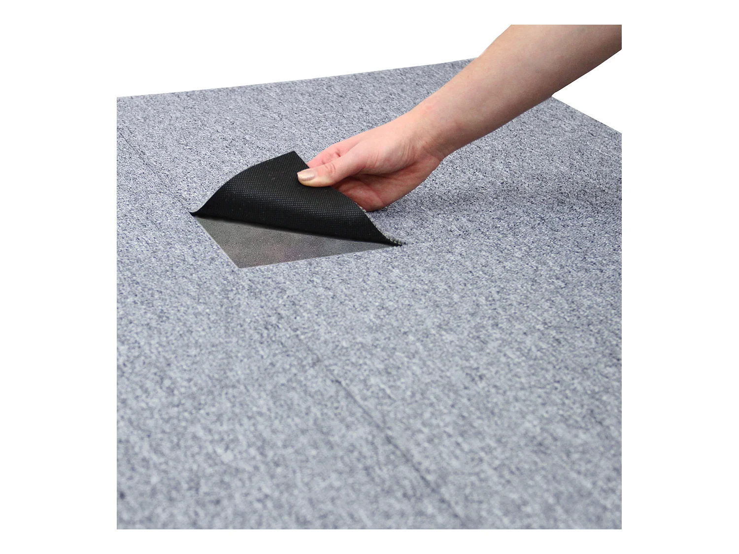 Dalle de Moquette Couleur Gris Platine , 20 Dalles de 50cm x 50cm (5m²)