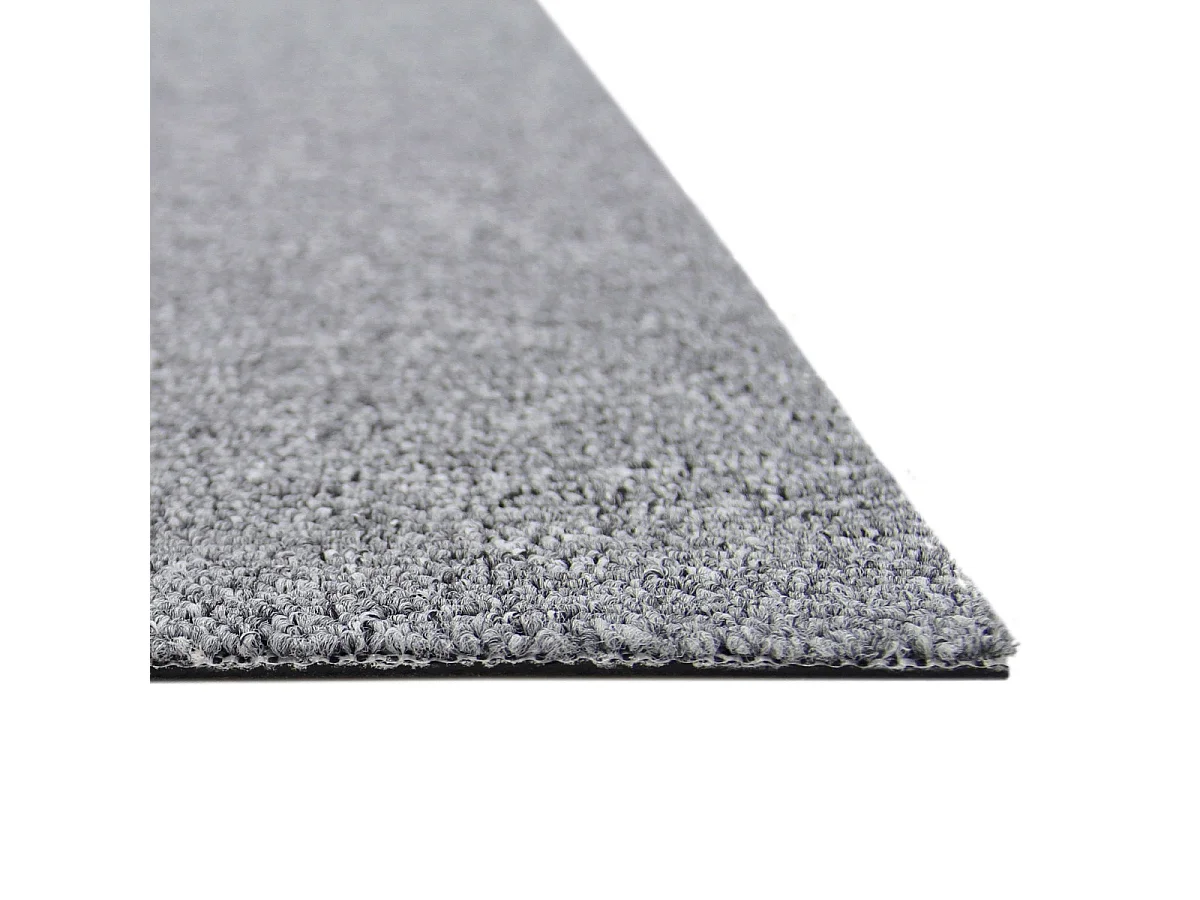 Dalle de Moquette Couleur Gris platine, 20 Dalles de 50cm x 50cm (5m²)