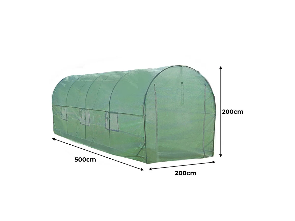 Serre Polytunnel 19mm 5m x 2m avec Étagères