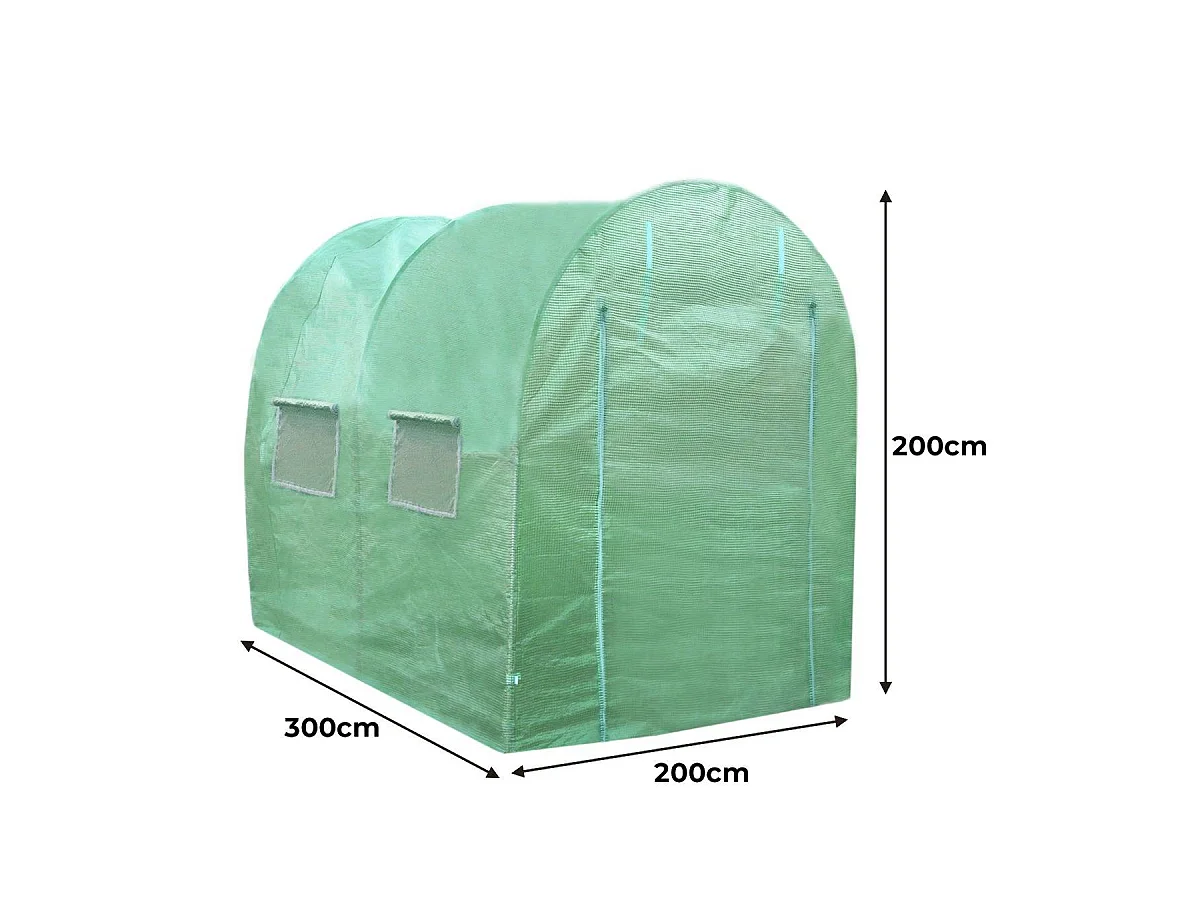 Polytunnel mit Folie Gewächshaus Treibhaus Tomatenhaus Pflanzenhaus Folientunnel 25mm 3m x 2m