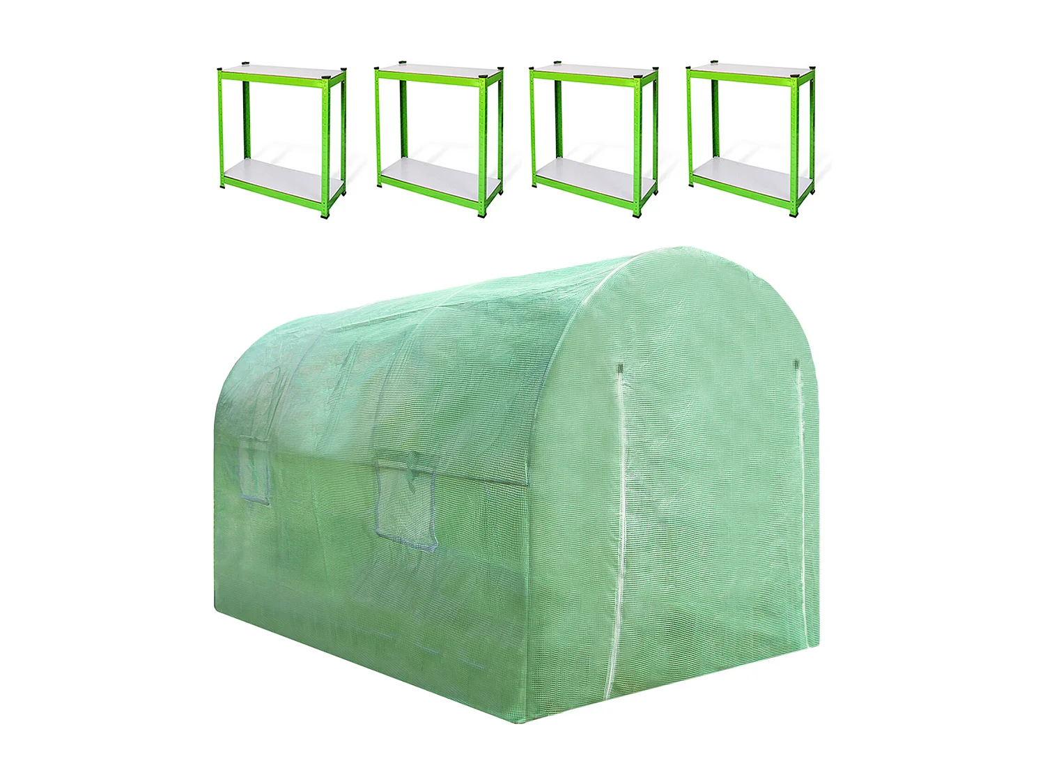 Polytunnel 19mm 4m x 2m with Racking