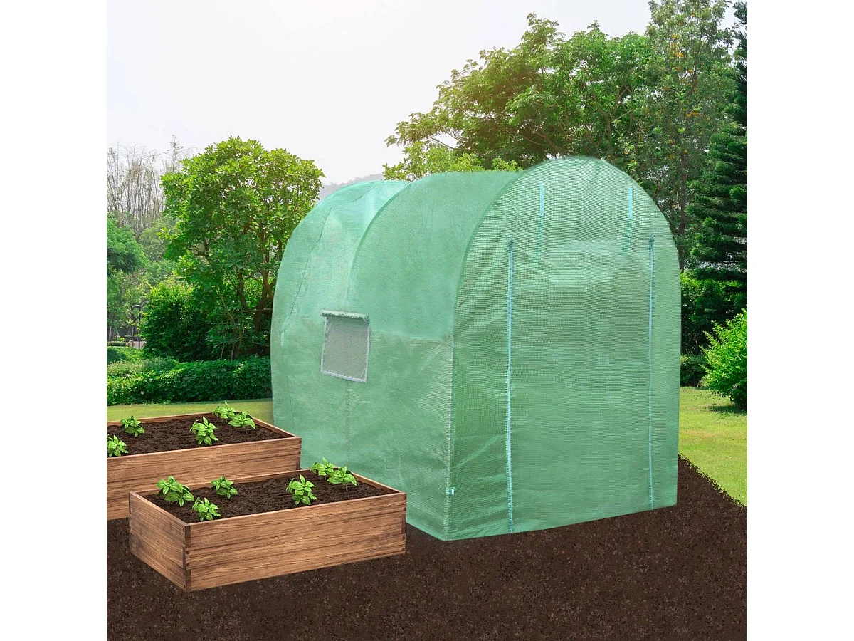 Polytunel 19 mm 4 m x 2 m s regálmi