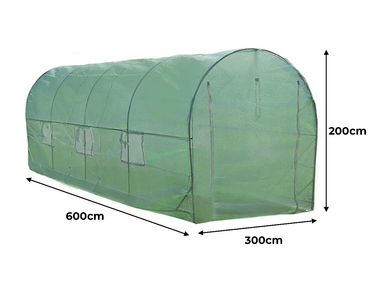 Serre Polytunnel 25mm 6m x 3m
