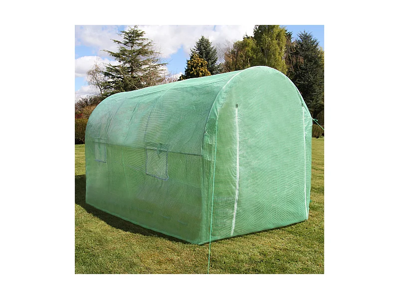 Polytunnel mit Folie und Regale Gewächshaus Treibhaus Tomatenhaus Pflanzenhaus Folientunnel 25mm 3m x 2m