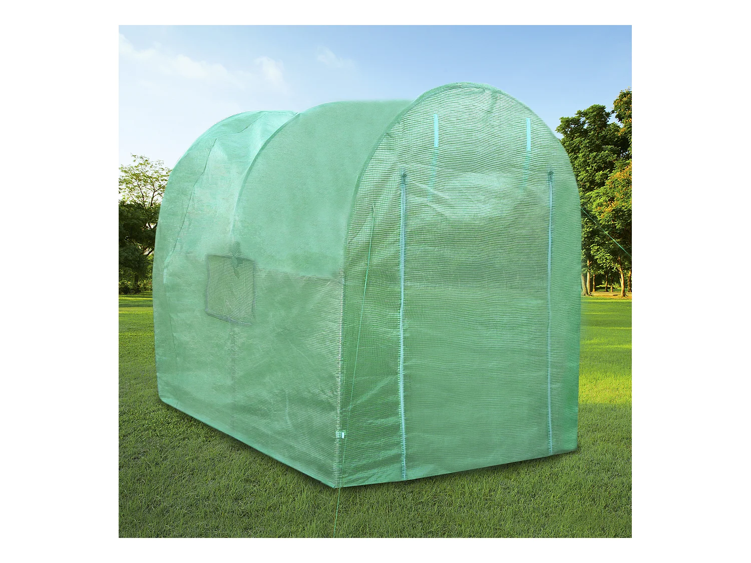 Polytunnel mit Folie und Regale Gewächshaus Treibhaus Tomatenhaus Pflanzenhaus Folientunnel 19mm 2.5m x 2m