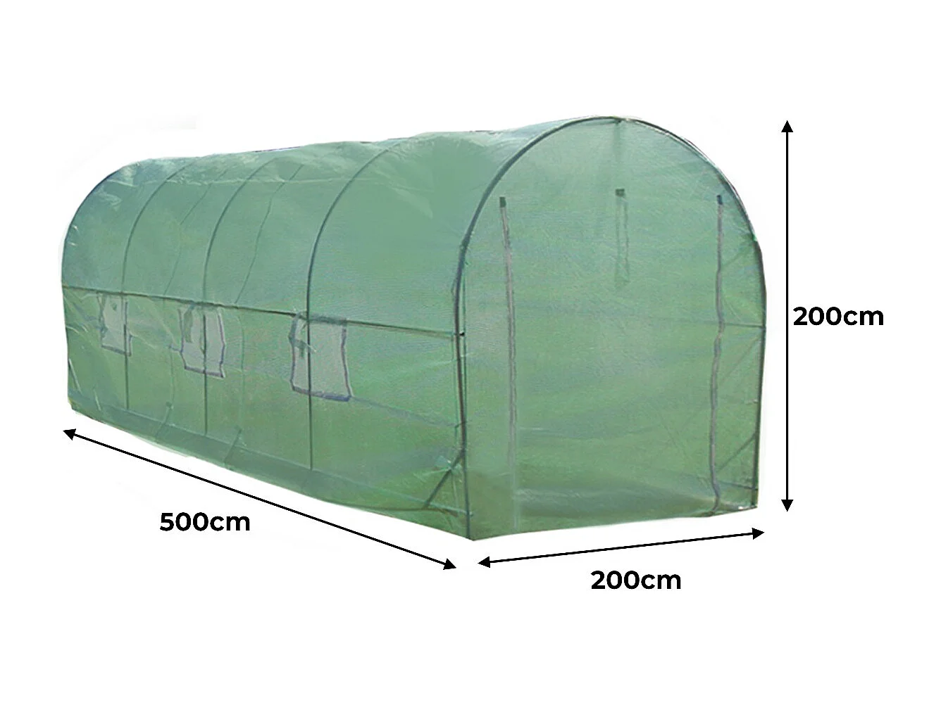 Serre Polytunnel 19mm 5m x 2m
