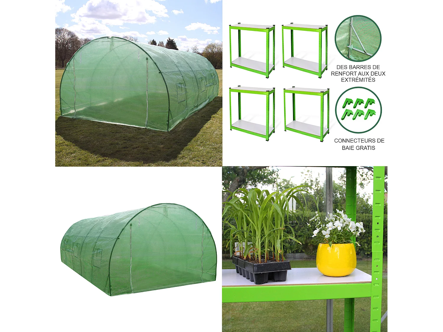 Polytunnel 25mm 6m x 3m with Racking