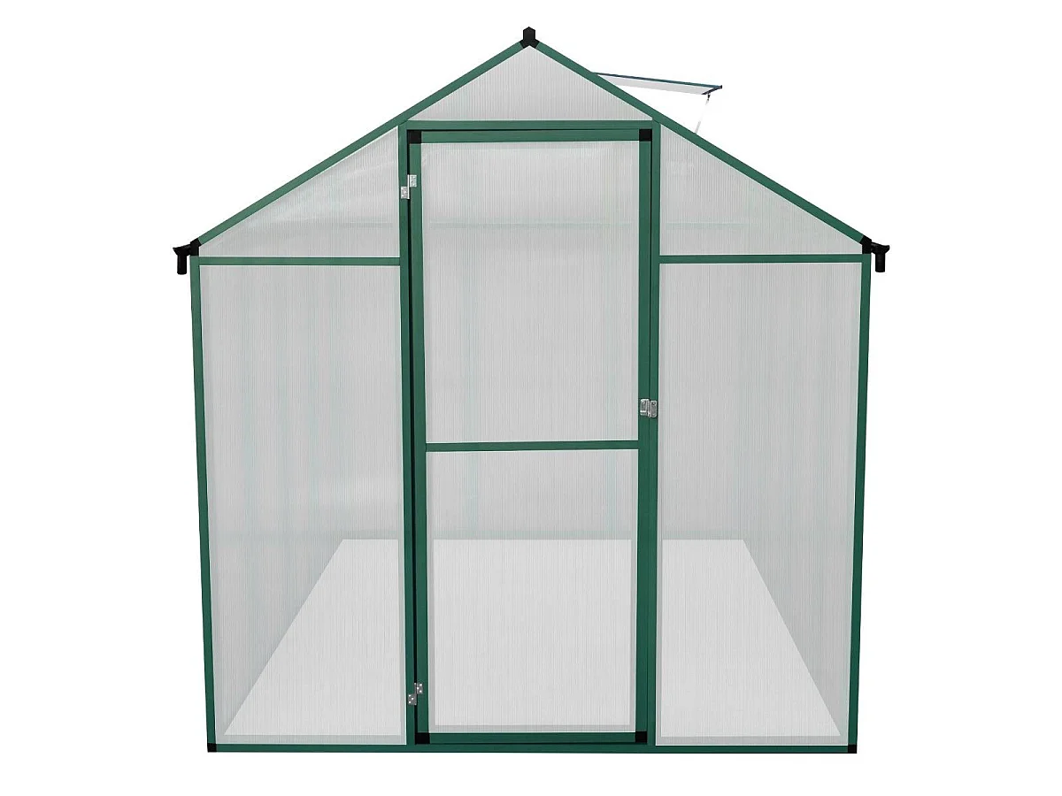 Serre de Jardin en Polycarbonate Verte - 180 x 240 cm