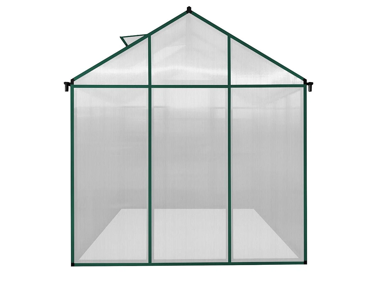 Serre de Jardin en Polycarbonate Verte - 180 x 240 cm