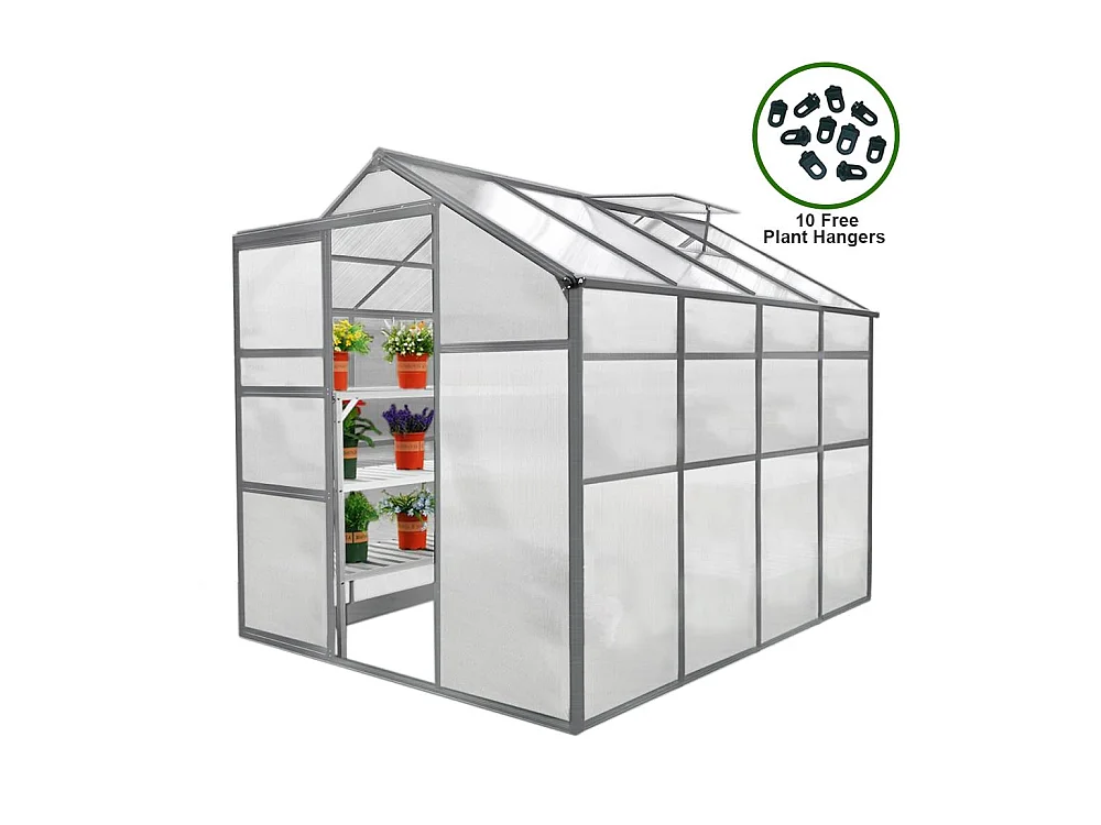 Aluminium Broeikas - 1.8m x 2.4m - Zonder basis