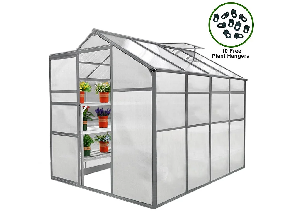 Aluminium Broeikas - 1.8m x 2.4m - Zonder basis