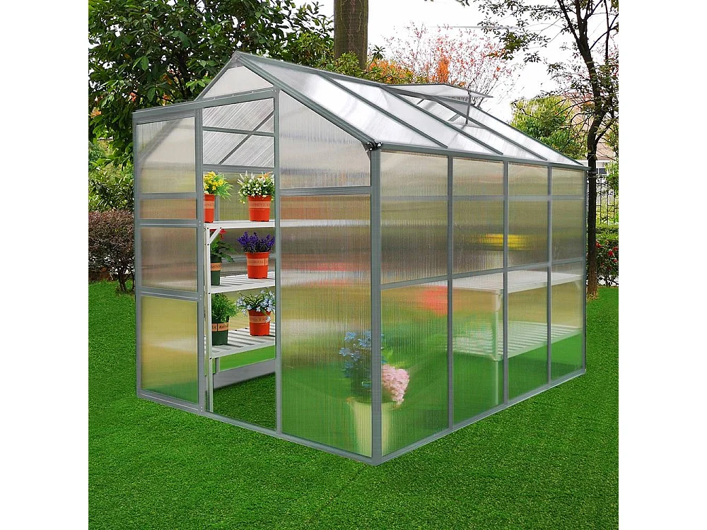 Aluminium Broeikas - 1.8m x 2.4m - Zonder basis