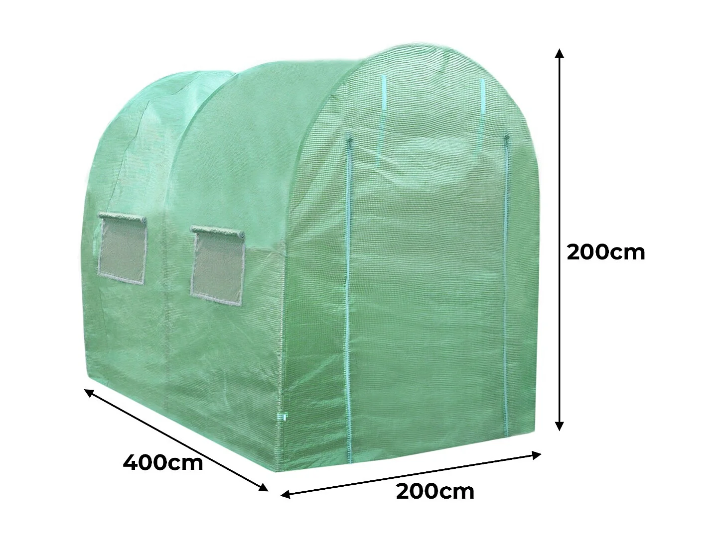 Serre Polytunnel 25mm 4m x 2m avec Étagères