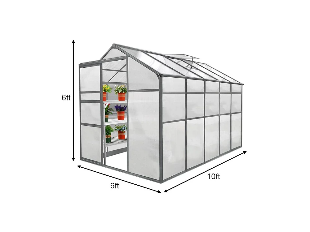 Kweekkas – Plantenkas – 1.8m x 3m - Zonder basis