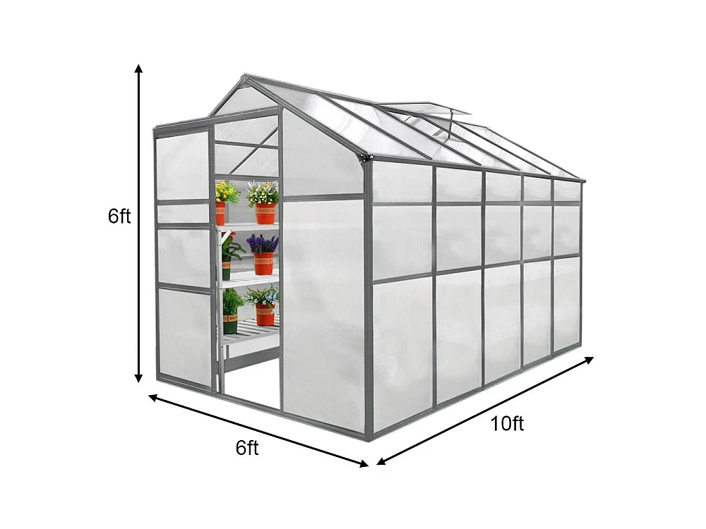 Serre de Jardin 1.8mx3m sans Base