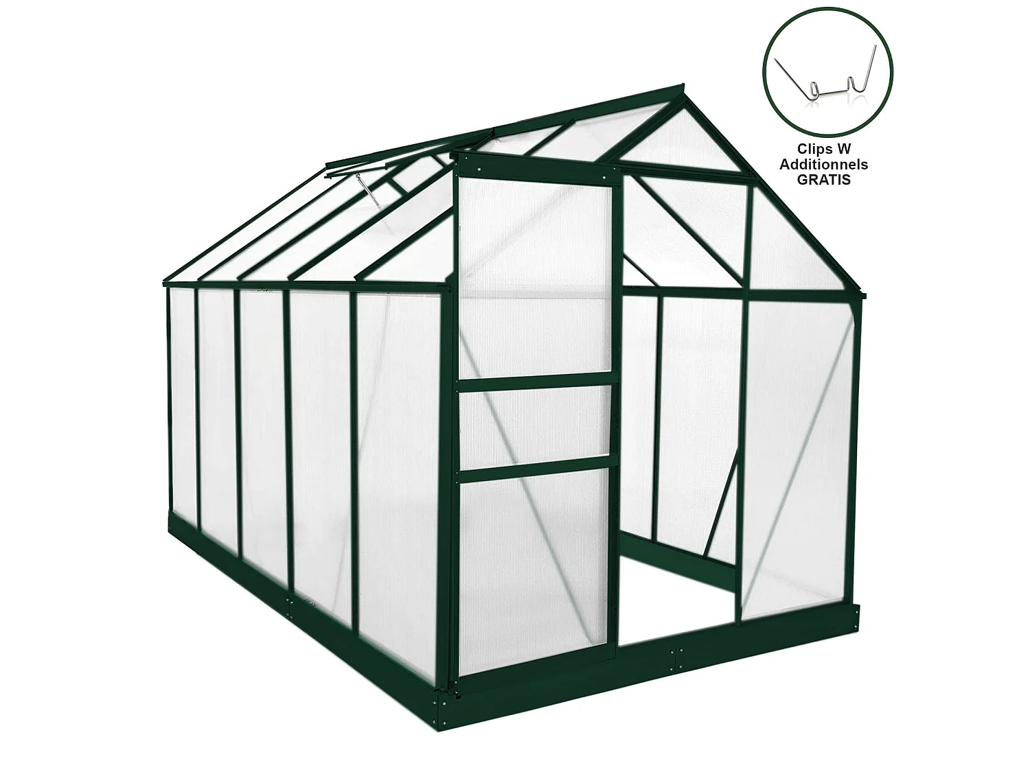 Broeikas 1.9 meter (L) x 3.1 meter (B) + Basis