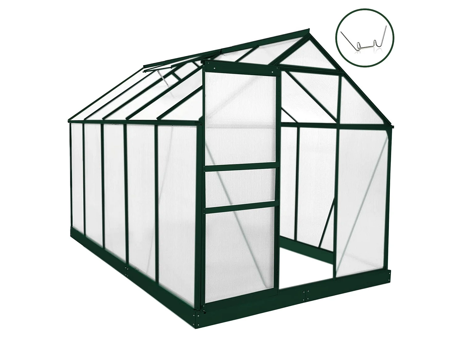 Broeikas 1.9 meter (L) x 3.1 meter (B) + Basis