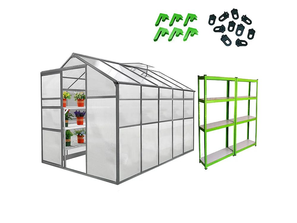 Serre de Jardin 1.8mx3m & 2 Étagères Imperméable