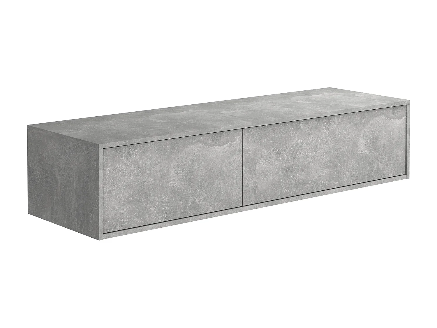 Mueble de baño bajo lavabo flotante - Color gris cemento - L150 cm - ISAURE II
