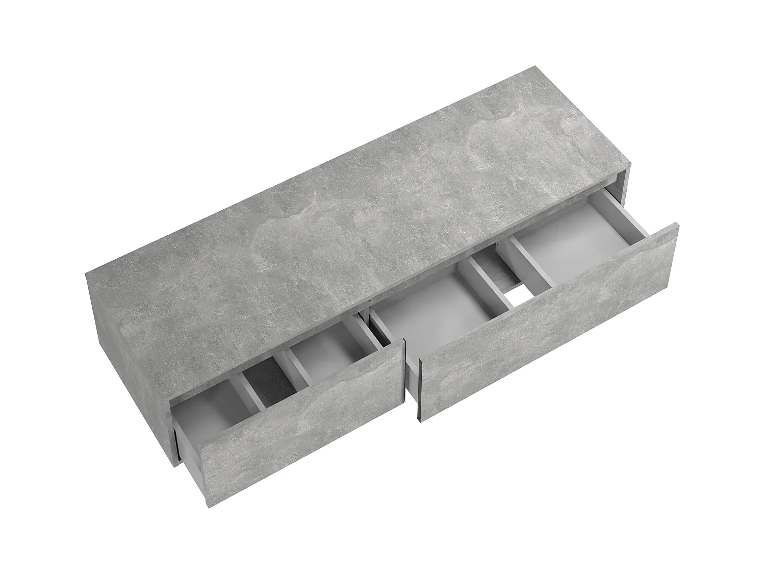 Mueble de baño bajo lavabo flotante - Color gris cemento - L150 cm - ISAURE II