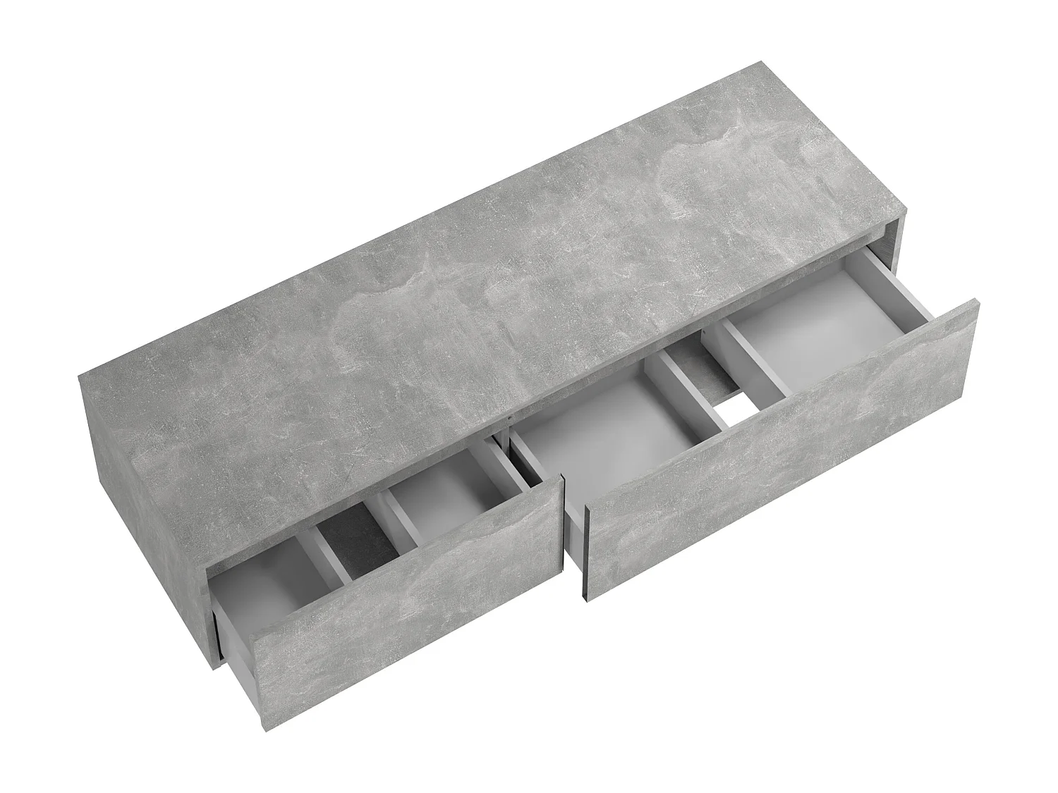 Meuble sous vasque suspendu - Coloris gris béton - L150 cm - ISAURE II