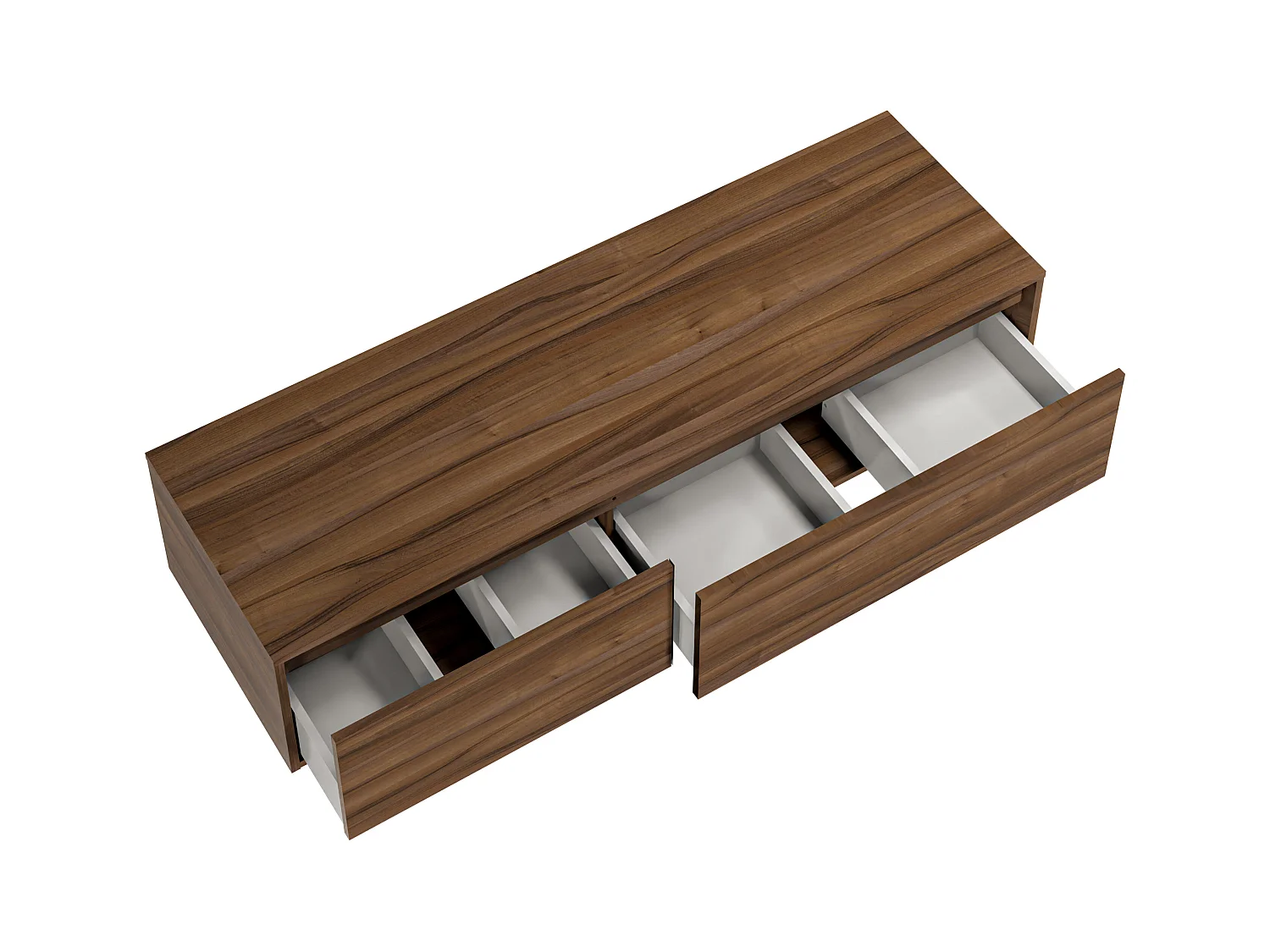 Meuble sous vasque suspendu - Coloris naturel foncé - L150 cm - ISAURE II