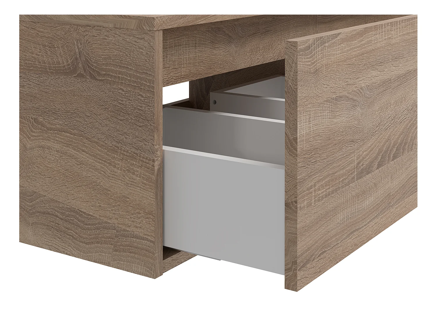 Mueble de baño flotante ISAURE - Color roble - 150x32 cm