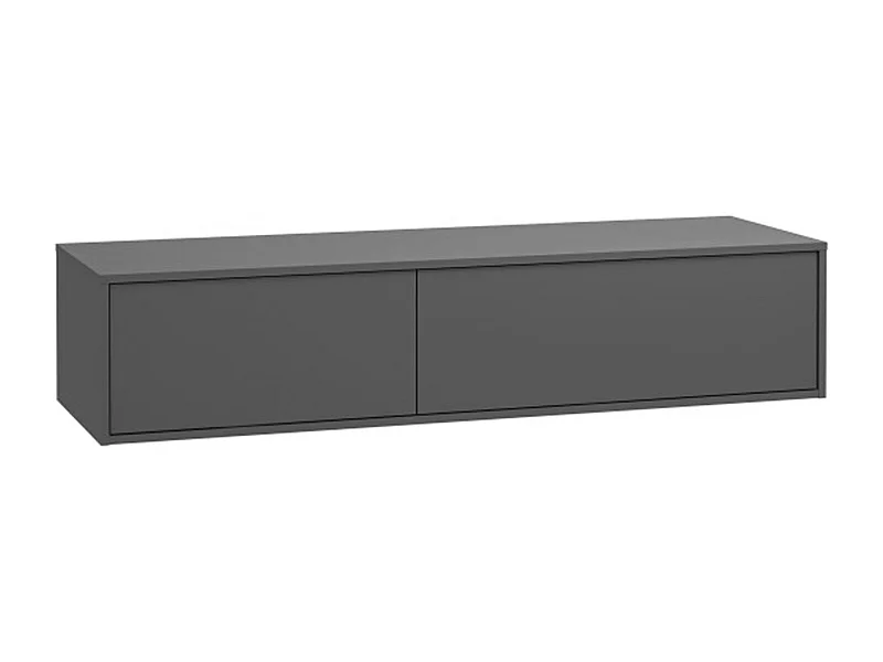 Szafka łazienkowa wisząca   pod umywalkę - Antracytowy - szer. 150 cm - ISAURE II