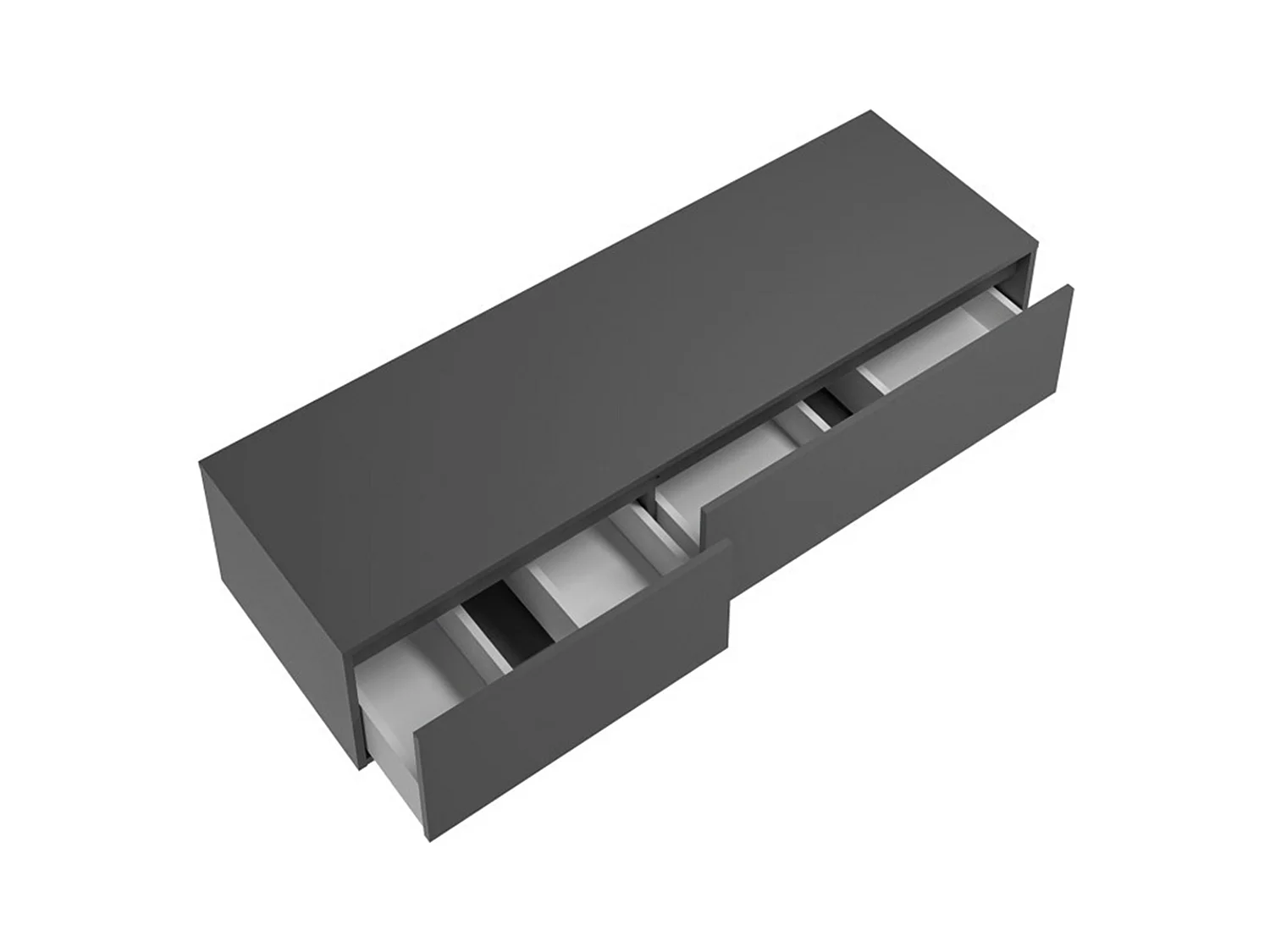 Mueble de baño flotante bajo lavabo - Color gris antracita - L150 cm - ISAURE II