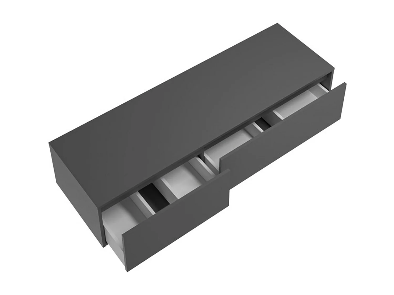 Meuble sous vasque suspendu - Coloris gris anthracite - L150 cm - ISAURE II