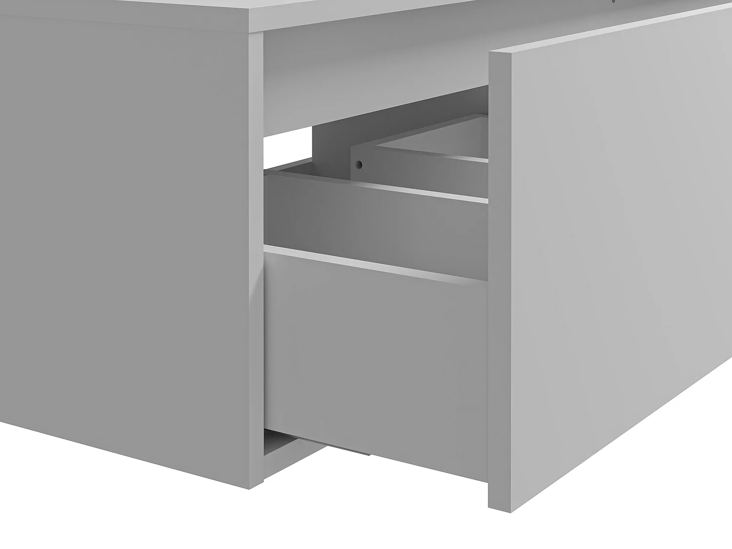 Waschbeckenunterschrank hängend mit Doppelwaschbecken - Weiß - L150 cm - ISAURE II