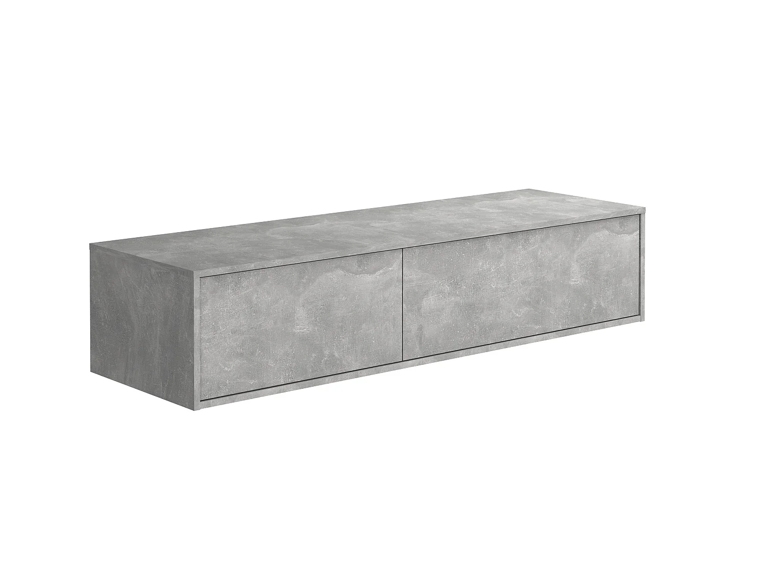 Szafka łazienkowa wisząca  szara z dwoma umywalkami - szer. 150 cm - ISAURE II
