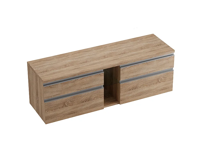 Mueble de baño flotante - Color natural claro - 150 cm - MAGDALENA II