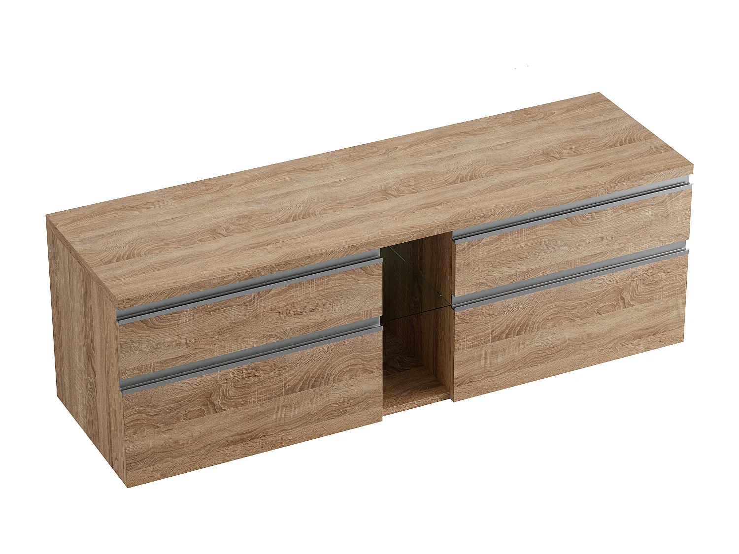 Mueble de baño flotante - Color natural claro - 150 cm - MAGDALENA II