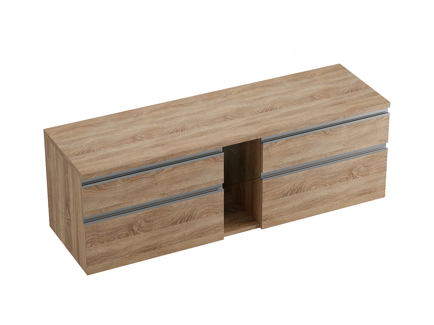 Meuble sous vasque suspendu - Coloris naturel clair - 150 cm - MAGDALENA II