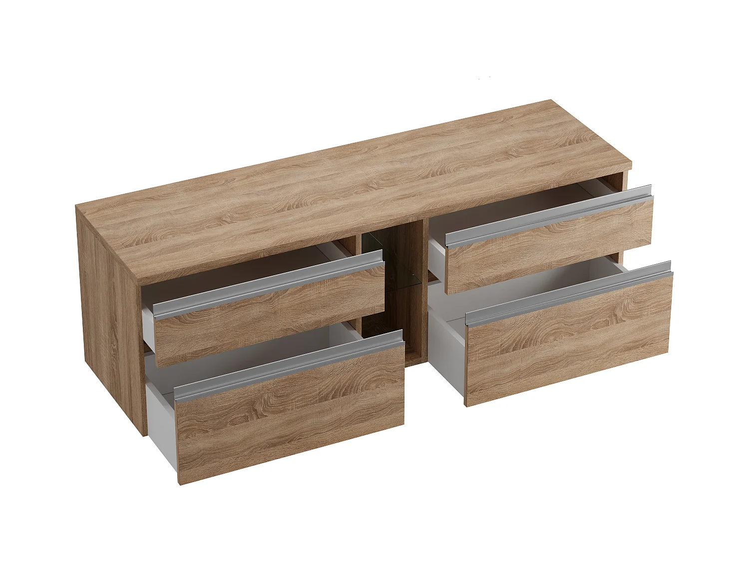 Meuble sous vasque suspendu - Coloris naturel clair - 150 cm - MAGDALENA II