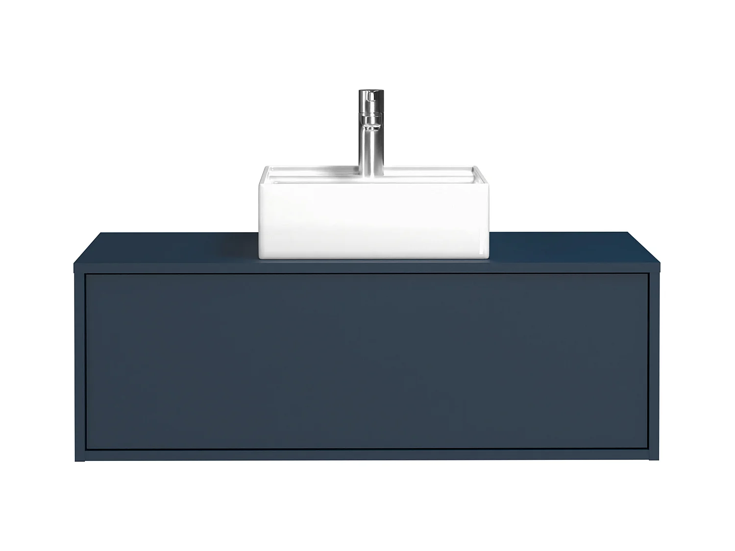 Mueble de baño flotante color azul noche con lavabo - 94 cm - TEANA II
