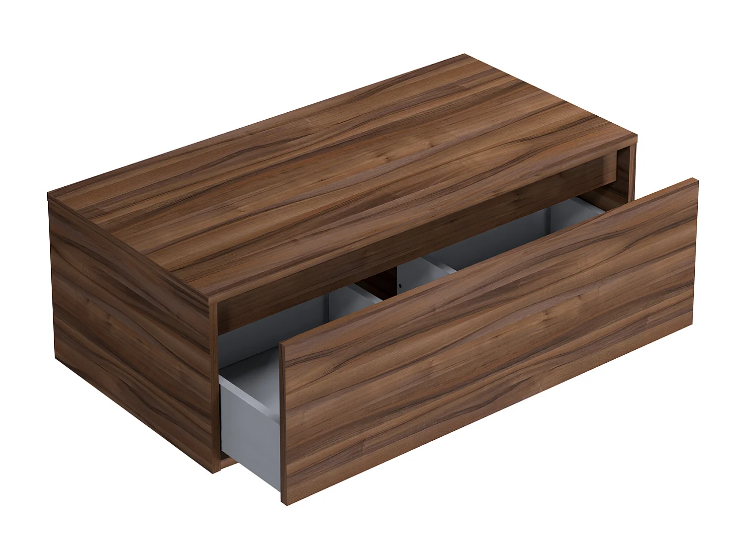 Mobile sotto lavabo sospeso 94 cm Naturale scuro - TEANA II