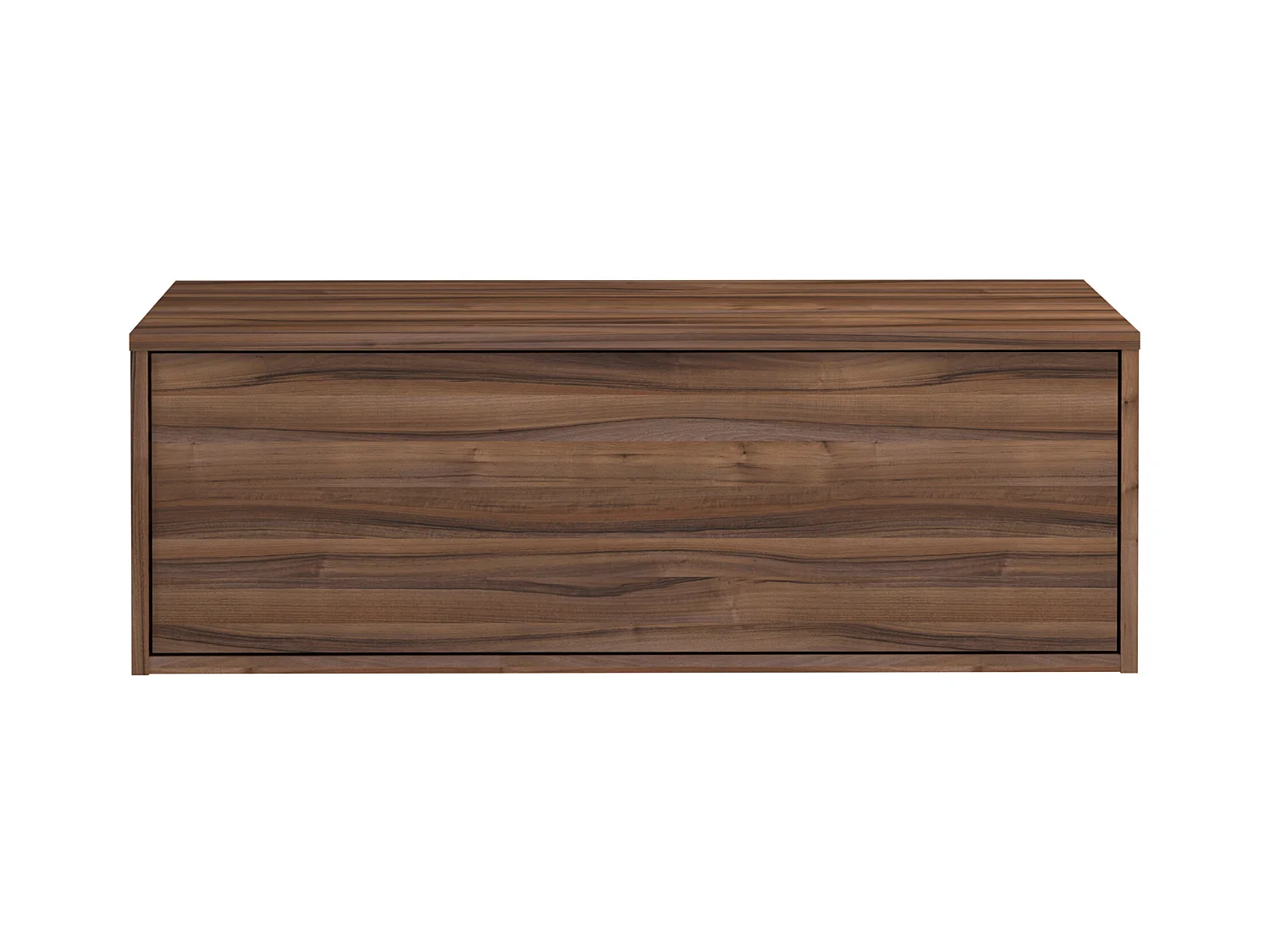 Mueble flotante para lavabo - Color natural oscuro - 94 cm - TEANA II