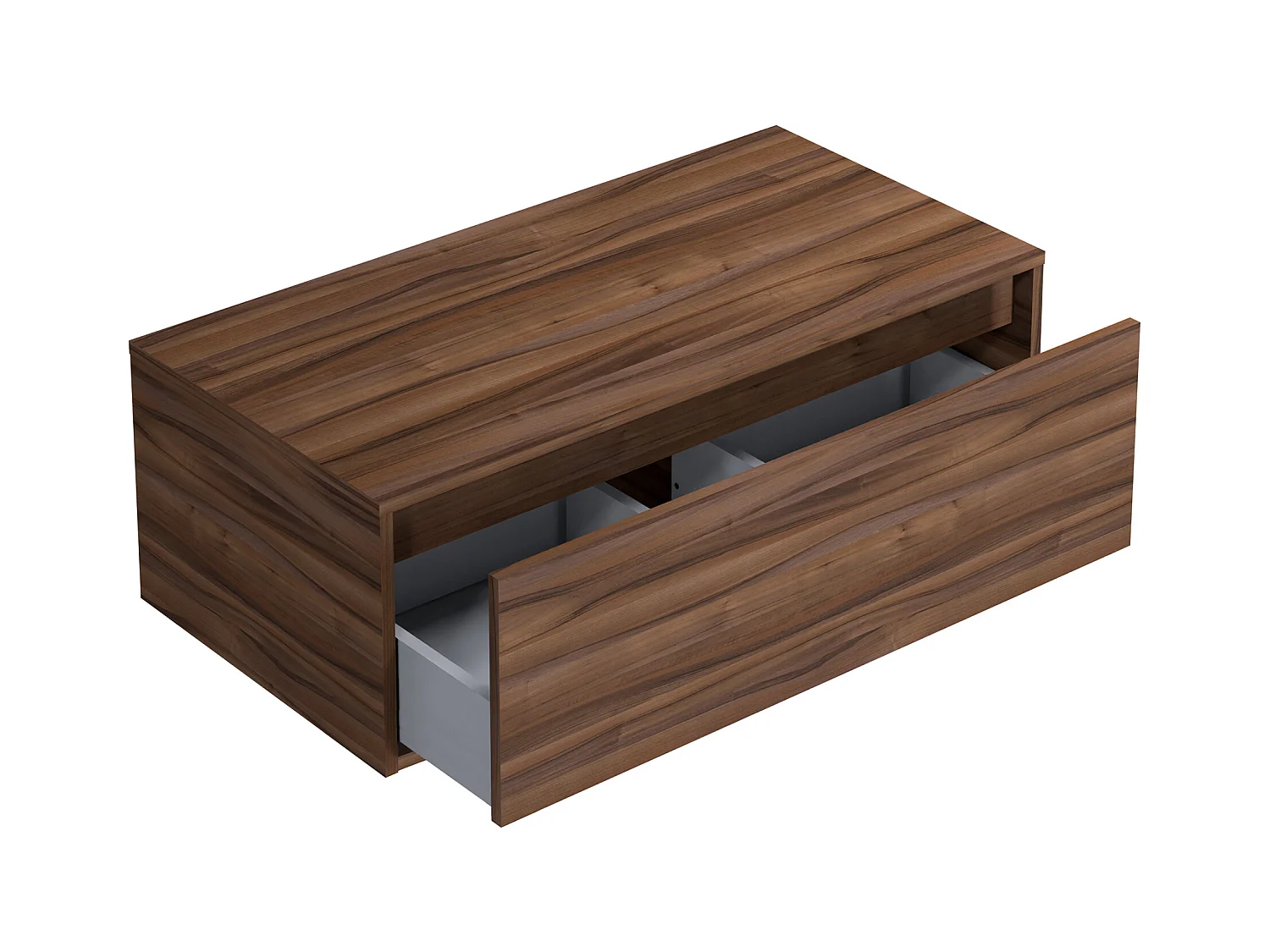 Mueble flotante para lavabo - Color natural oscuro - 94 cm - TEANA II