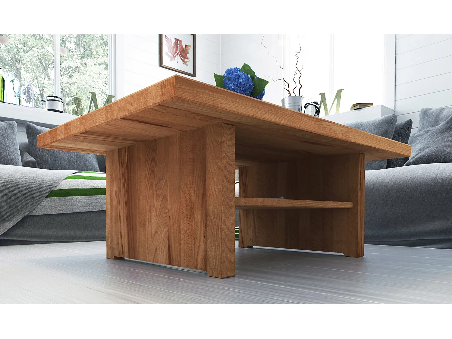 VIGO - Couchtisch  60x80 aus Kernbuche, naturgeölt