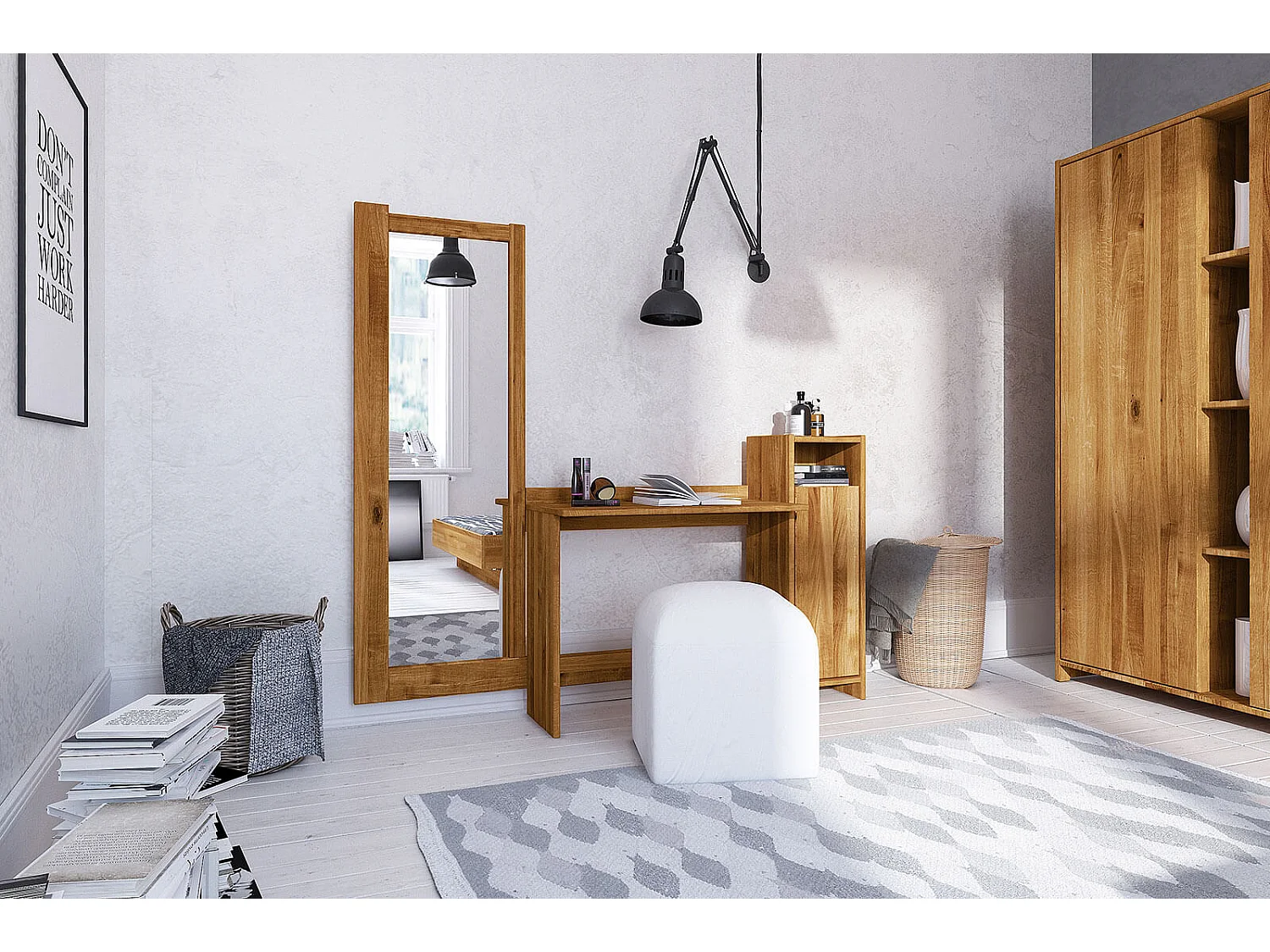 VIGO - Schminktisch  aus Wildeiche, naturgeölt