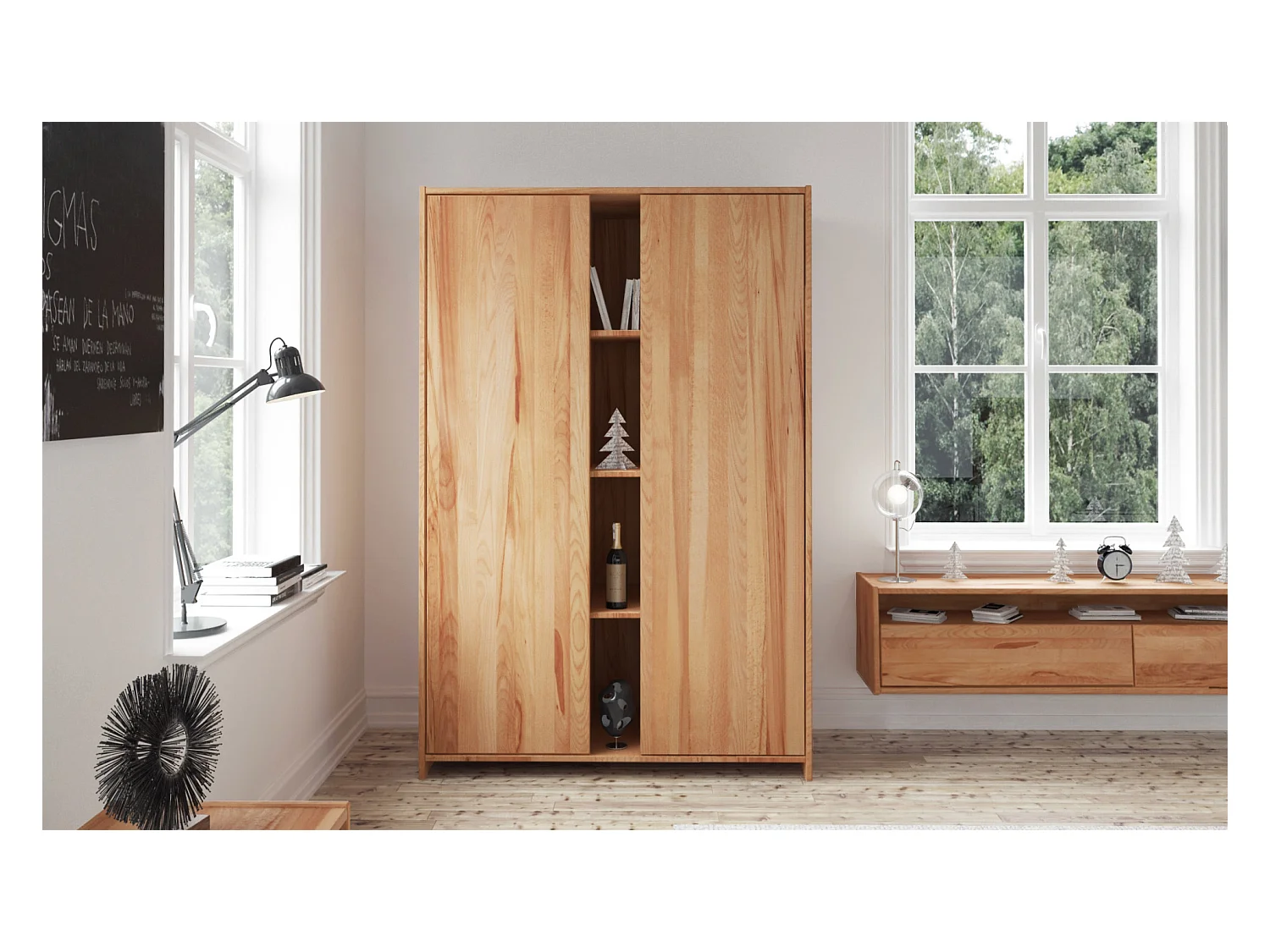 VIGO - Kleiderschrank  aus Kernbuche, naturgeölt