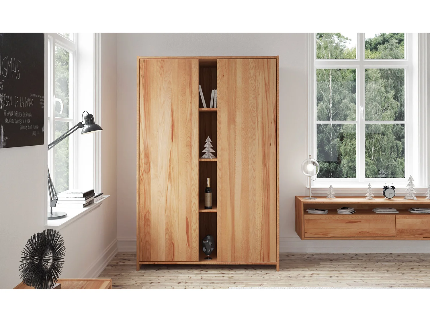 VIGO - Armoire en coeur de hêtre, huilé naturel