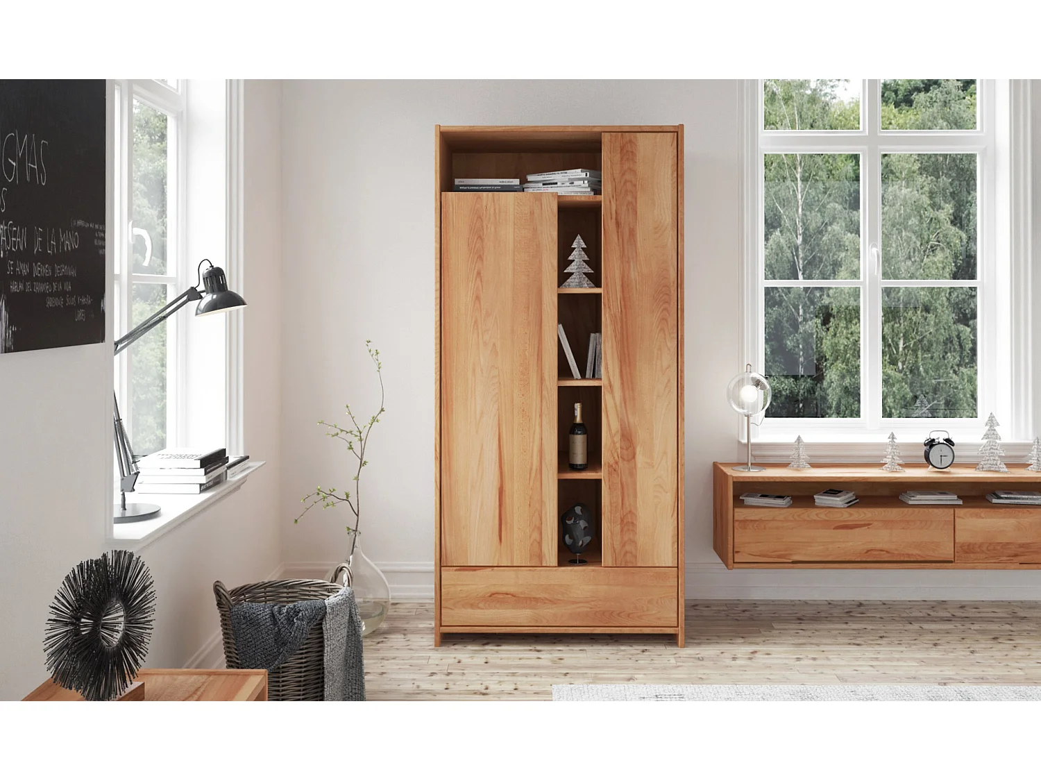 VIGO - Armoire en coeur de hêtre, huilé naturel