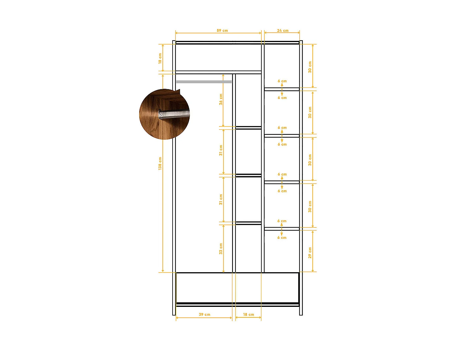 VIGO - Armoire en coeur de hêtre, huilé naturel